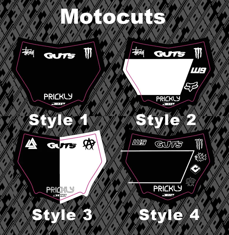 Predesigned Motocuts Plate Decal JBP